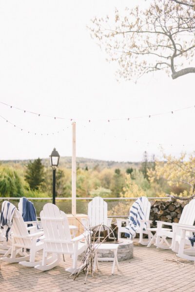 Spring Wedding Fire Pit at French's Point