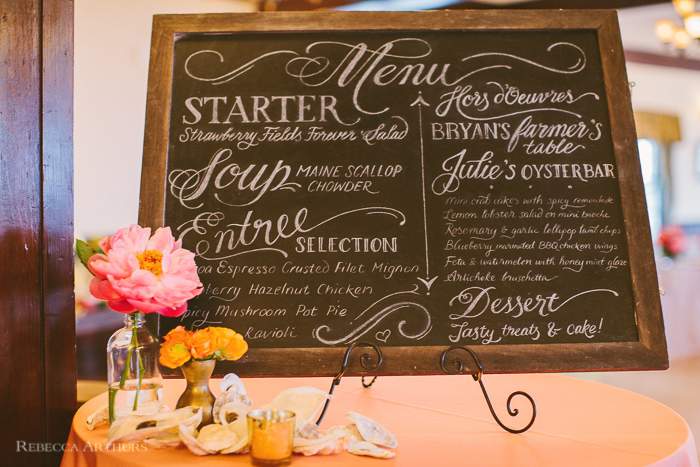 French's Point Wedding Menu